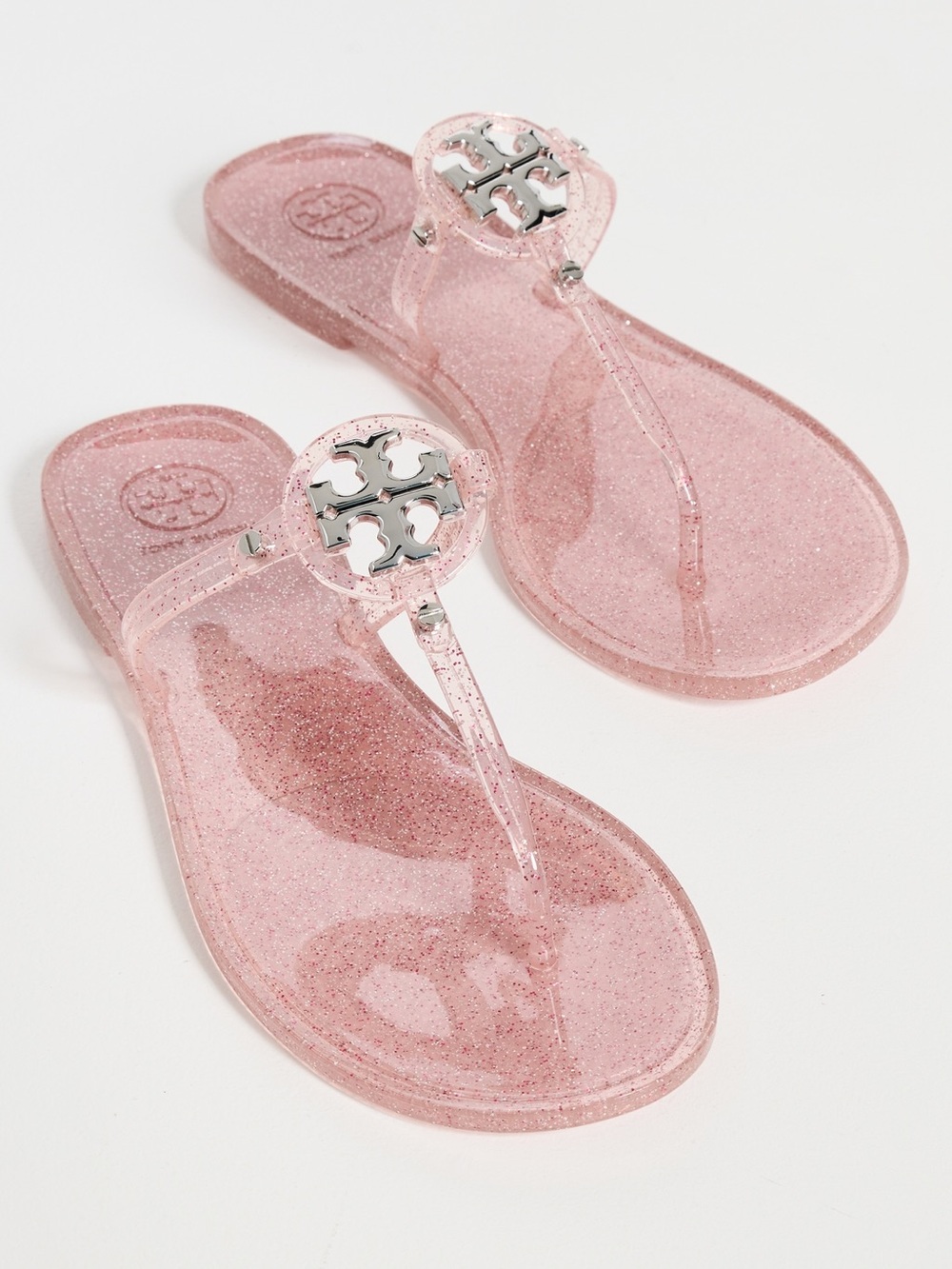 Women’s Glitter Jelly Thong Sandals - Pink